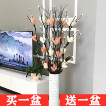 High vase flower arrangement long branch living room large floor bouquet decoration with vase home decoration living room ornaments