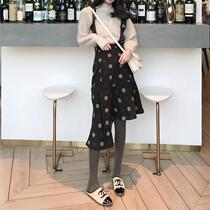 2021 autumn and winter new foreign air display slim weight reduction braces skirt style two sets of small fragrant wind retro sweater suits