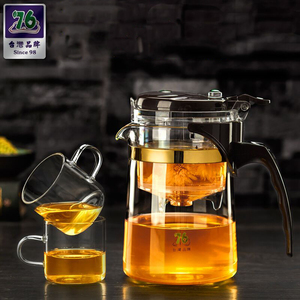 台湾76飘逸杯泡茶壶耐热玻璃杯全拆洗内胆茶道玲珑杯子茶具冲泡器
