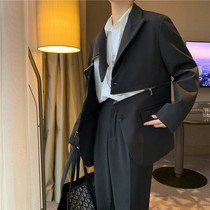 Non-standard zipper personality design deconstructed suit