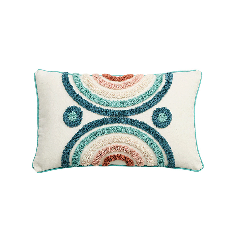 Jujia Nordic Ins Geometric Pillow Pillow Cover Living Room Sofa Siesta Cushion Model Room Bedside Cushion