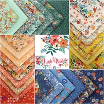US Imported Printed Cotton MODA-Lady Bird Plant Floral Pattern Patchwork Fabric 30 Colors 18 yds