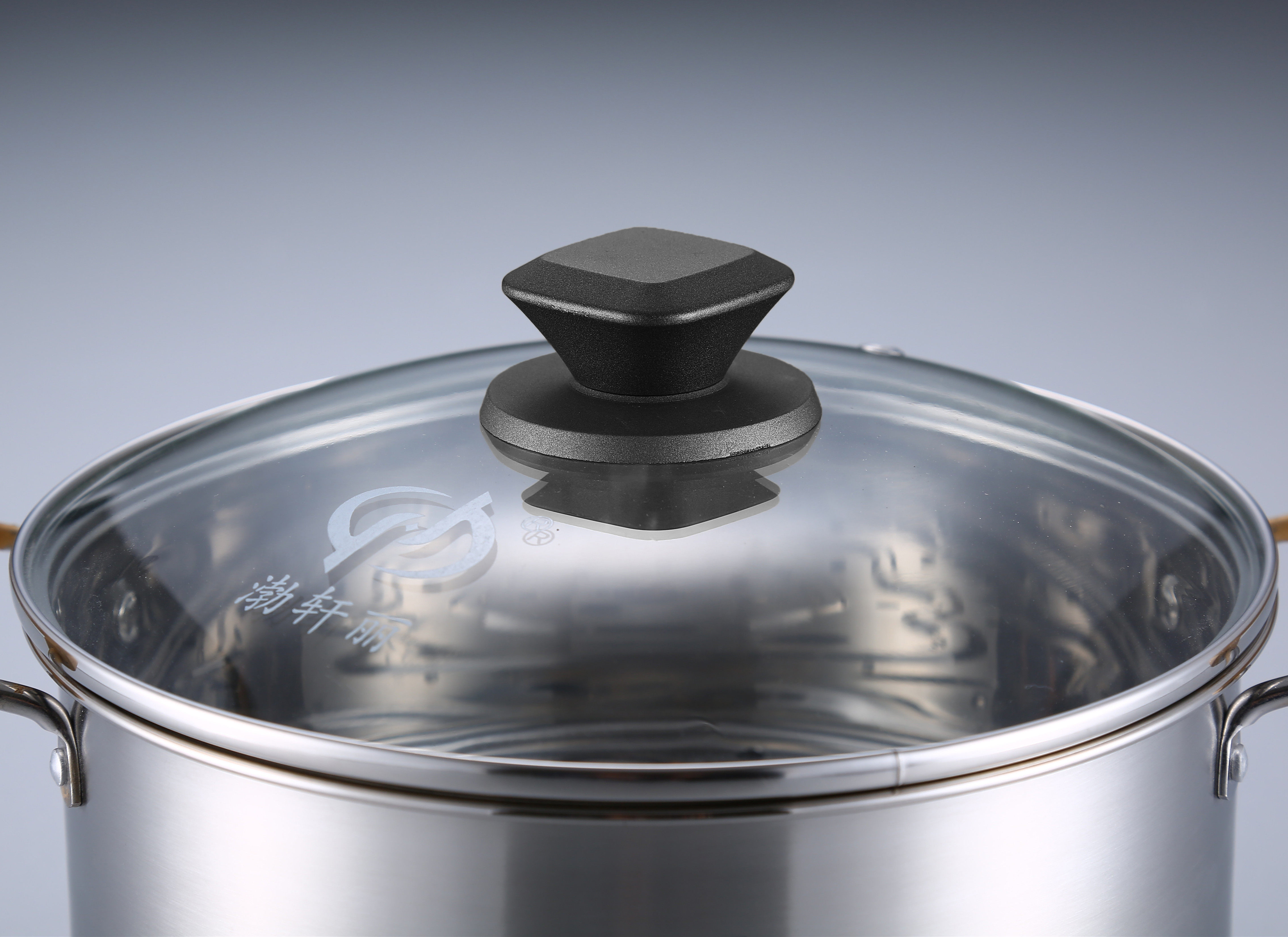 可视钢化玻璃锅盖 奶锅汤锅炒锅盖子 g型锅盖平口锅盖17/21/23/25_双