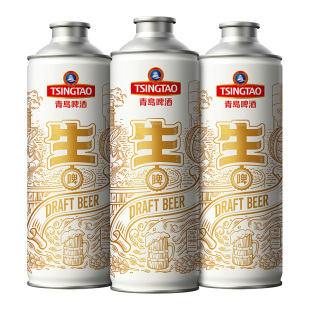 青岛啤酒10度1L*6瓶生啤桶啤（铝瓶）