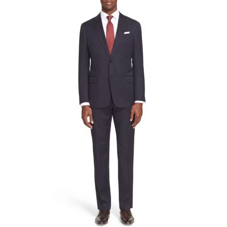 正装 套装 navy                 powerful pinstripes touch up a