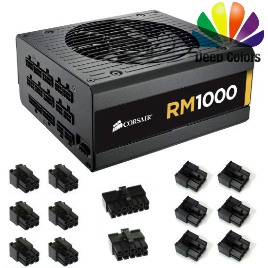 用于海盗船Corsair RM1000 胶壳连接器 ( Full Set 14pcs) Изображение 1 用于海盗船Corsair RM1000 胶壳连接器 ( Full Set 14pcs) Изображение 1