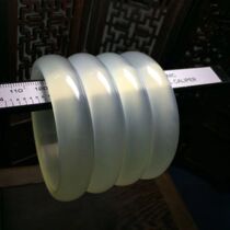 Pure natural jade ice fluorescent bracelet Xiuyan Jade high ice jade bracelet live room selection full caliber