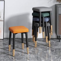 The stool house uses a square stool bench to make a simple modern chair which can be stacked with a light luxury living room a dwarf stool table a round stool idea