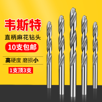 Weister straight handle twist drill single head twist drill high speed steel woodworking small drill bit metal aluminum alloy punch drill