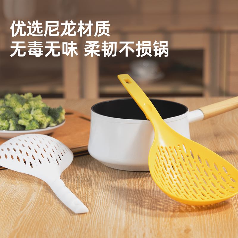 三禾长柄大漏勺家用厨房细网捞面饺子疙瘩汤耐高温笊篱捞篱过滤网