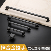 American wardrobe door handle modern simple cabinet door handle square black red ancient single hole round drawer handle