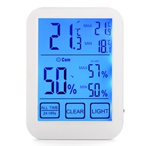 New home office indoor and outdoor touch screen electronic thermometer hygrometer luminous clock digital thermometer