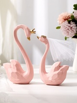 Swan ornaments Home light luxury Living room Girlfriends room Bedroom wine cabinet decorations Engagement wedding gifts for new people