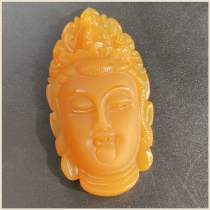 Huanglongyu Myanmar Huang Guanyin head pendant Avalokitesvara Bodhisattva safe exorcism Burmese material fine ice species