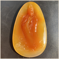 Yunnan Huanglong jade ice seed Guanyin pendant boutique jade safe Guanyin Bodhisattva Jade brand men