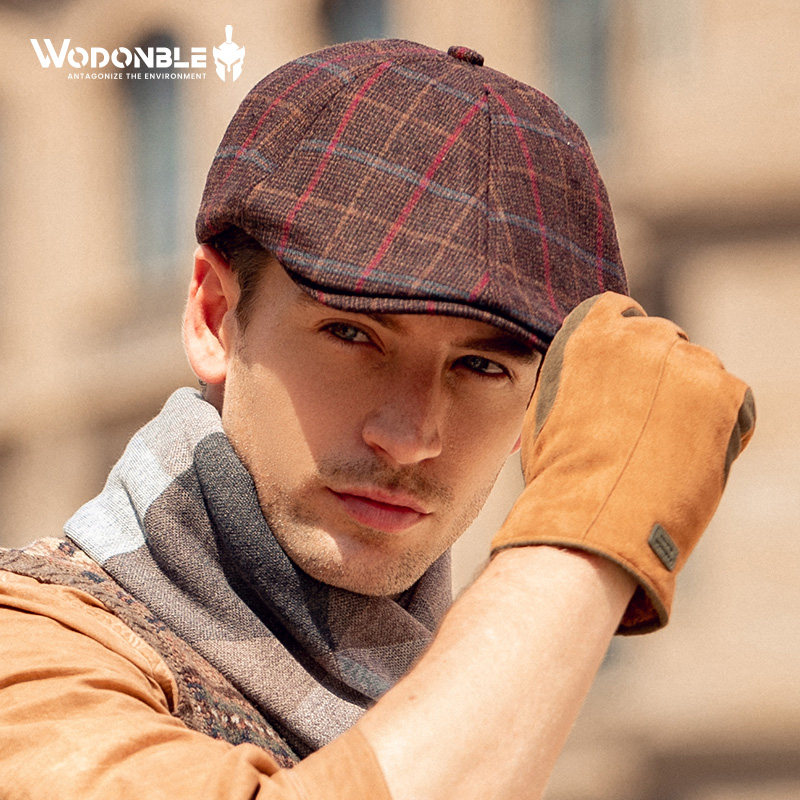 帽子男秋冬季英伦百搭复古报童八角帽女韩版鸭舌帽画家贝雷帽男潮