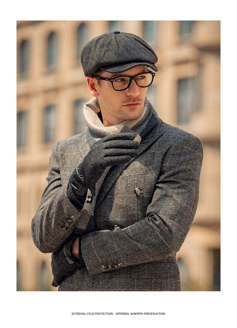 帽子男秋冬季英伦复古前进帽