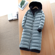 2 to wear super soft 0 bondage 90 white duck down solid color hooded women long light thin down jacket 65170