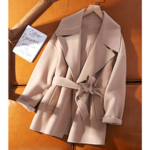 Special for high-end customer quality light Dunn real warm female large turning without buckle lacing short fur coat 69352