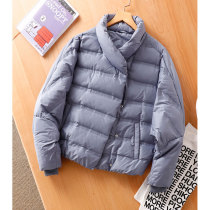 Texture too strong pull high warm 90 white duck down bat sleeve female stand collar loose bread down jacket 69047