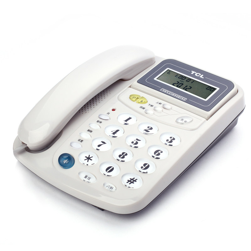 tcl 电话机 座机17b 免提免电池固话 家用办公小翻盖 有线 电话