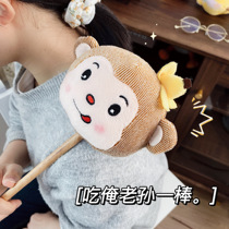 Plush cartoon percussion massage hammer wooden office handheld cute shoulder cervical back beat hammer stick