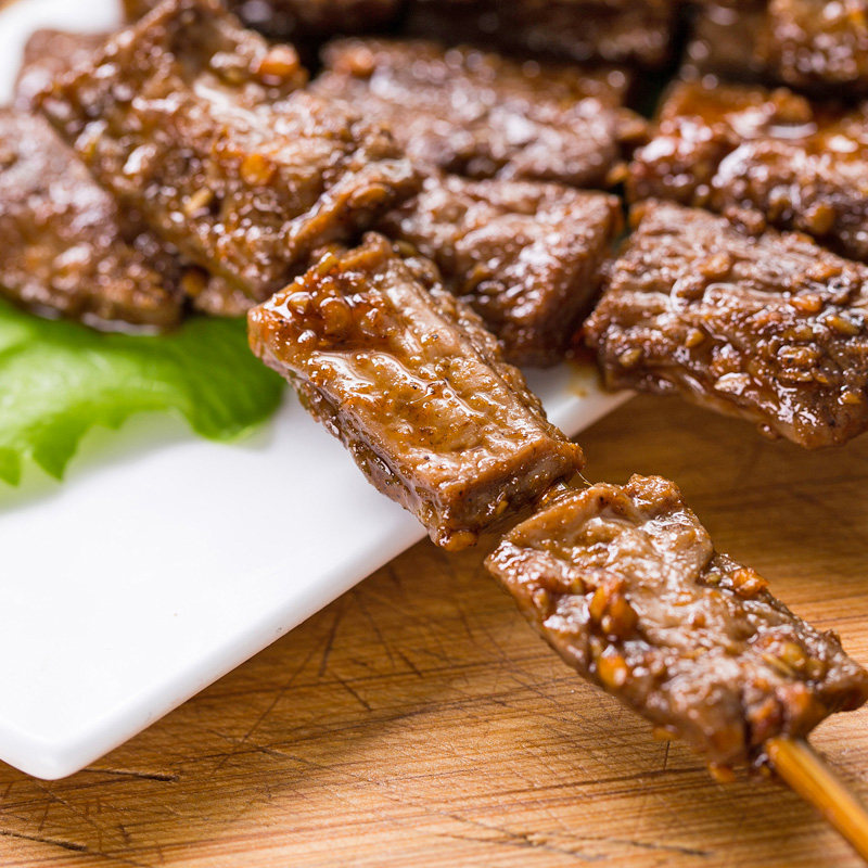 素羊肉串超值3包 齐善素食仿荤大豆蛋白制品素肉休闲零食孜然味