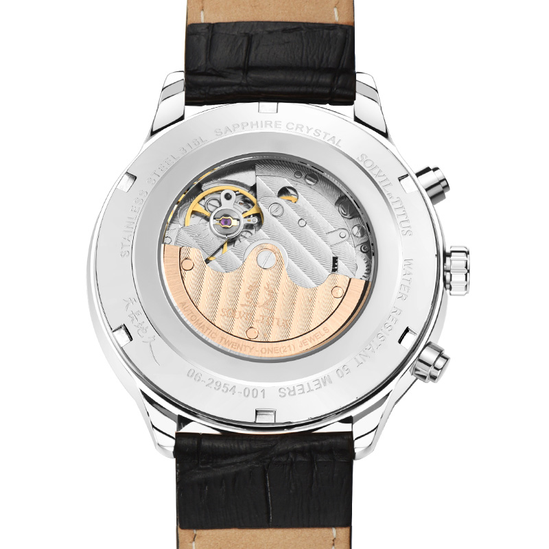 titus铁达时瑞士天长地久系列官方正品自动机械男表2954