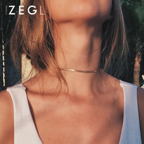 ZENGLIUchoker Snake Bone Necklace Women's Short Clavicle Necklace Simple Necklace Necklace Korean Necklace Accessories