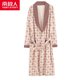 Bathrobe ຜູ້ຊາຍ nightgown ຜູ້ຊາຍພາກຮຽນ spring ດູໃບໄມ້ລົ່ນ summer ຝ້າຍບໍລິສຸດ pajamas ບາງແຂນຍາວ bathrobe ຜູ້ຊາຍຝ້າຍເຄື່ອງນຸ່ງຫົ່ມເຮືອນ