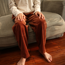 Lacquer Set New Pint Girl Pants Loose Pure Color Casual Pure Cotton Light Core Suede Children Long Pants Slim Down Spring Autumn