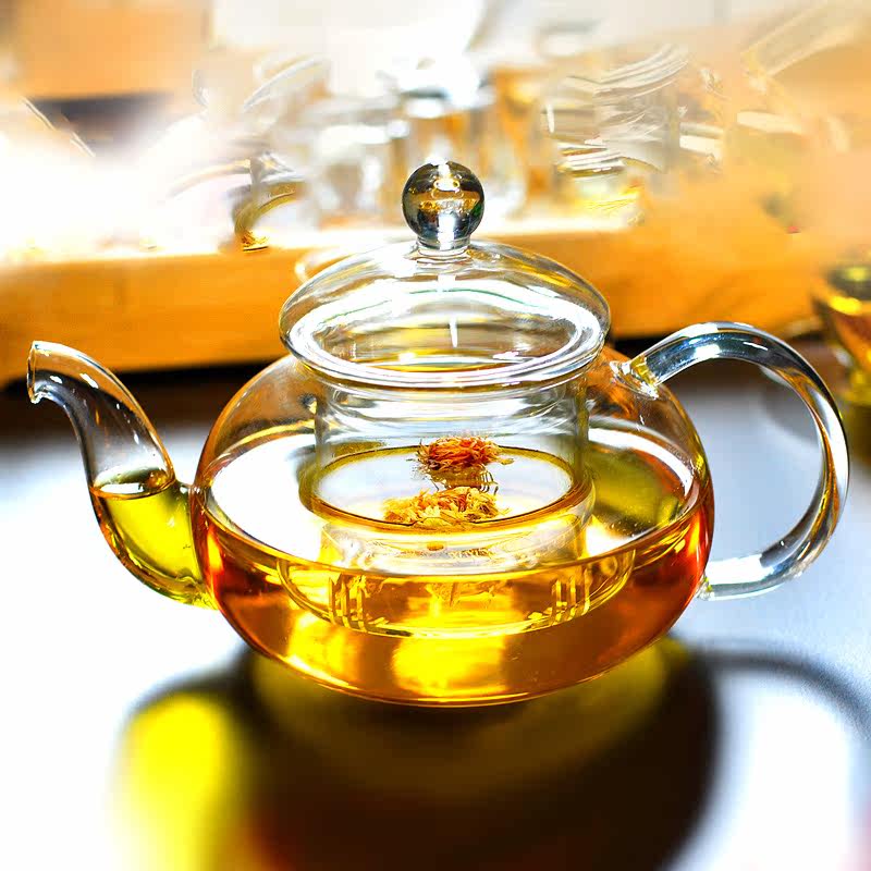 耐热高温大容量泡茶壶加厚全玻璃内胆过滤冲茶器茶具套装整套特价_7折