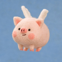 Wool Felt Poke diy Material Pack Gift Couple Creative Handmade Gift Car Hanging Feitian Piggy