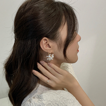 Fireworks pearl earrings female temperament Korean earrings 2021 New Tide Fashion Net red ear buckle commuting summer