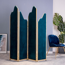 Mingzhe soft screen partition living room bedroom shelter home folding removable light luxury background wall porch decoration