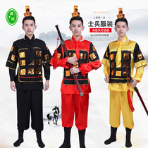 Ancient soldiers male adult costume armor cloak war robe childrens opera stage performance performance General Han costume