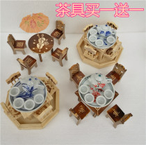 Mini Small Pendulum Pieces Toy Ceramic Small Tea Set Childrens Home Tea Tea Teapot Home Swing Mini Table And Chairs Suit