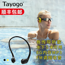 Tayogo bone conduction swimming Bluetooth headset underwater professional waterproof running sports mp3 headset
