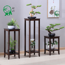 Miaozhu new Chinese flower rack storage rack balcony flower pot rack solid bamboo wood flower table flower several frame indoor living room flower shelf