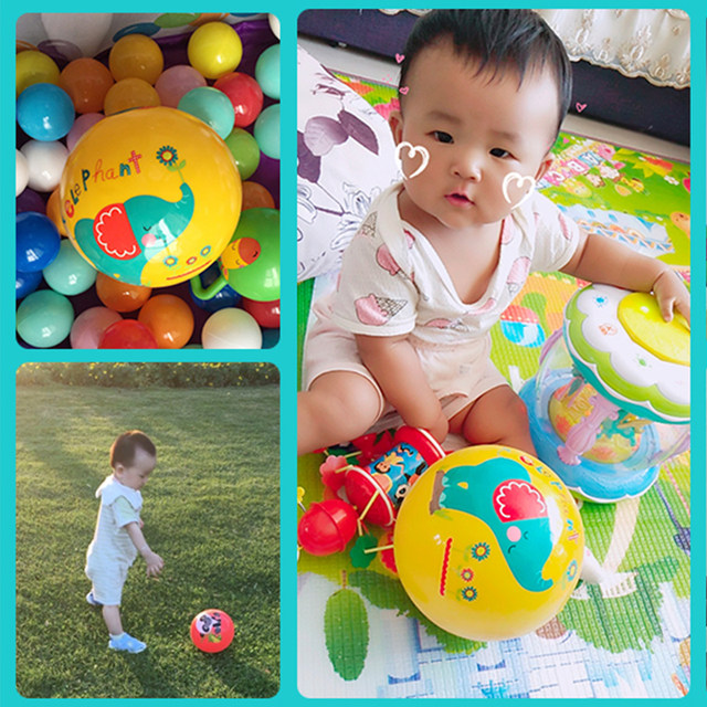 American Fisher-Price hand-catch ball baby slap ball children's inflatable small ball baby kindergarten elastic ball toy