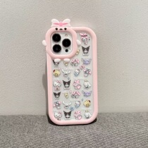 Apply Apple 13Promax cute cartoon mobile phone shell iphone12 11 protective sheath shell Culometer 13