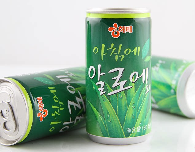 韩国海太每之晨芦荟汁饮料180ml整箱15瓶装江浙沪皖满2箱包邮