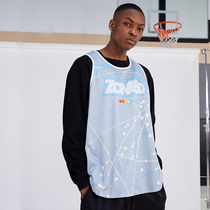 ZONEiD2021 summer new bifacial wearing basketball sports vest mens breathable quick dry stamp training sleeveless blouses