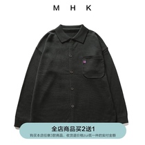 mhk2020 sweater mens coat autumn new Korean version solid color slim sweater mens button cardigan tide