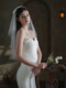 V848 Forest Satin Bow Bride Veil, White Double-Layer 인증서 등록 사진 제안 제안서 머리 장식 V848 Forest Satin Bow Bride Veil, White Double-Layer 인증서 등록 사진 제안 제안서 머리 장식