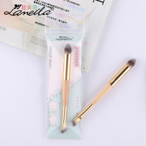 Wooden double-head makeup brush single sickness brush round medium eyebrow brush small waist portable beauty makeup brush