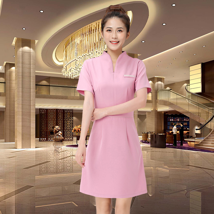 新品美容师纹绣师工作服美容服美容院职业装时尚美容师工服粉色