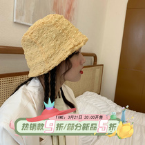 Designer Pins Blister yarn Snow spinning fishermans cap Womens thin Korean version of delicate hand Delicate Hand Bucket Cap Tide