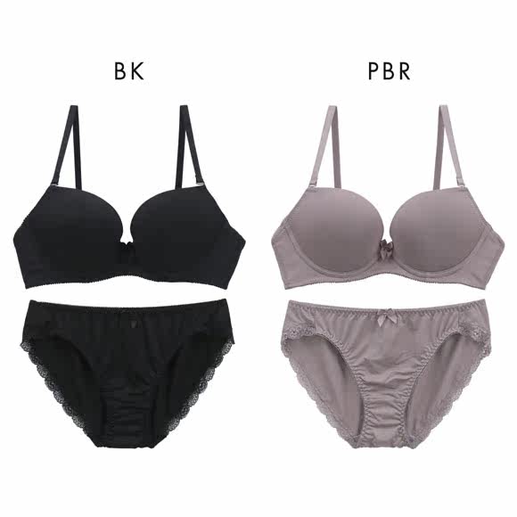 Стихотворение Luo Han Duo Shirohato Ladies Undwear Set Classic Pure Colors Элегантные весенние и летняя девочка