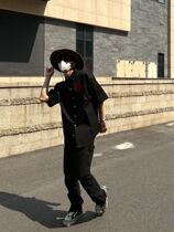 American retro rose embroidery shirt T-shirt male niche casual ins summer loose high street mens and womens all-match tops